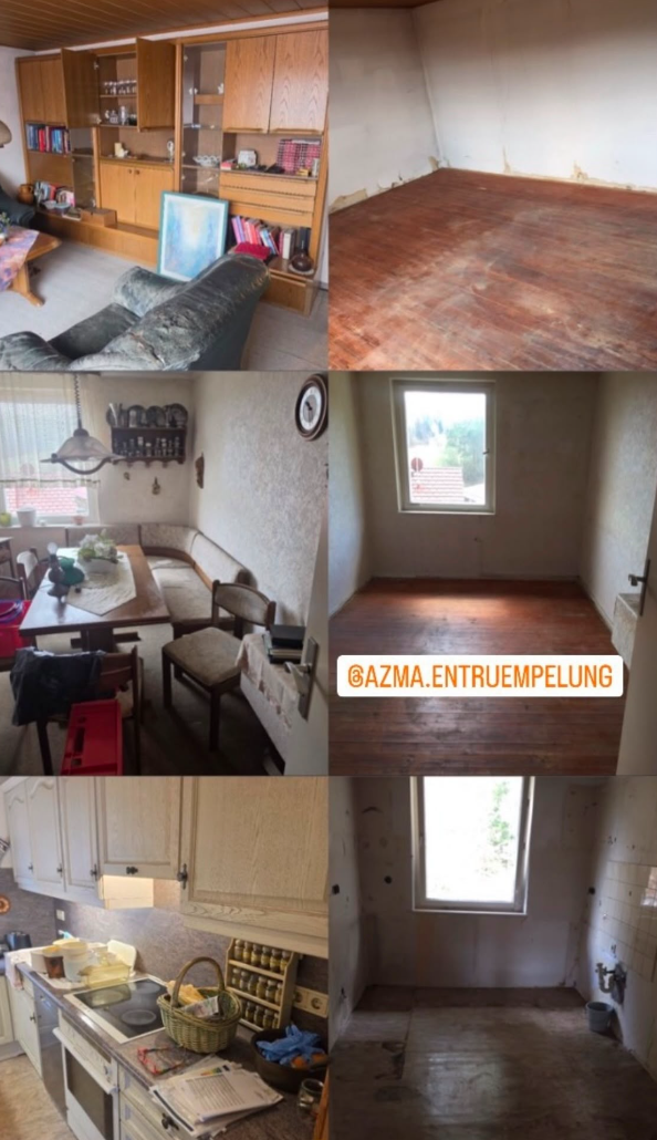 Originalcollage der AZMA-Raumprojekte